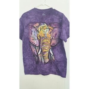 The Mountain Russo Tie Dye Elephant Graphic T Shirt Purple Women's Medium